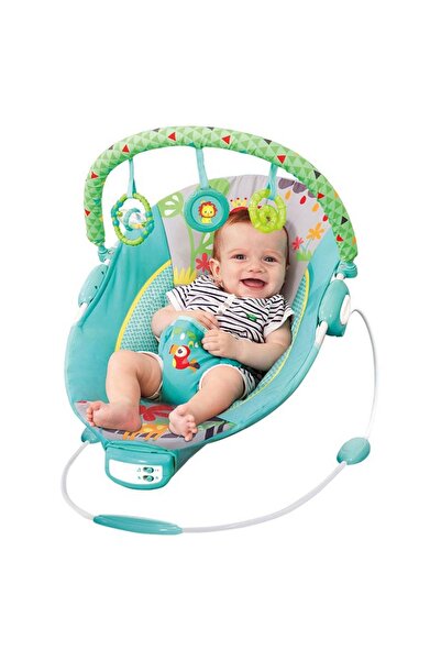 Mastela كرسي هزاز للأطفال حديثي الولادة وحتى سن المشي - أخضر | مقعد هزاز قابل...