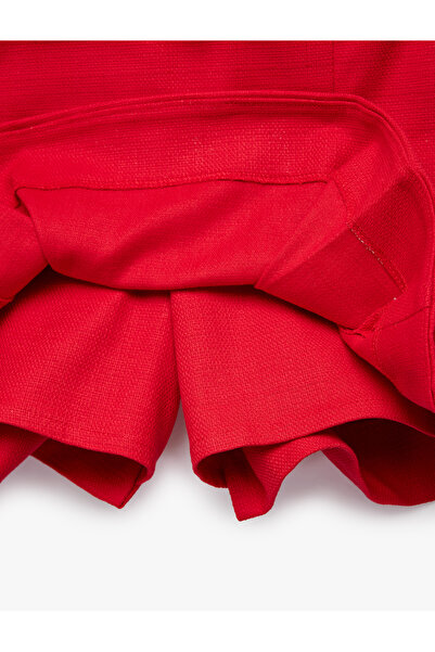 Koton Düğme Detaylı Pamuklu Tüvit Yüksek Bel Şort Etek