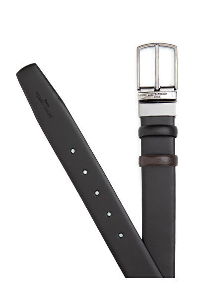Pierre Cardin Siyah %100 Deri Çift Taraflı Kemer 50321933-VR046
