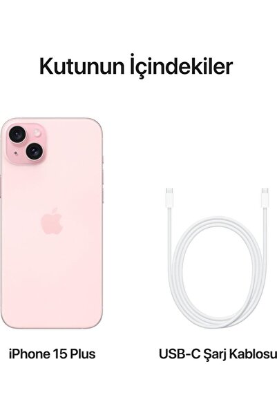 Apple iPhone 15 Plus 128 GB Pembe Outlet (Apple TR Garantili)