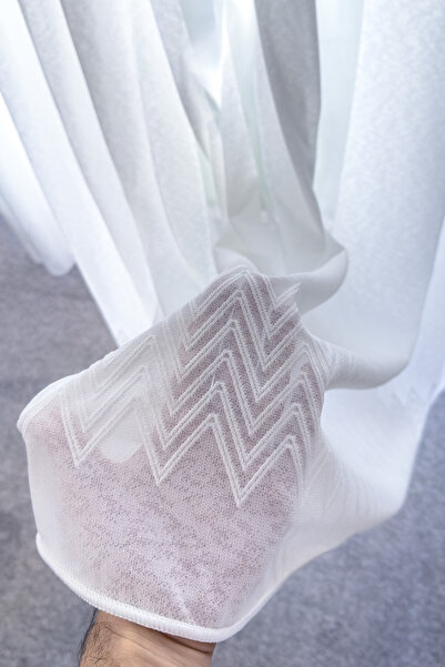 Brillant Tül Perde Etek Desenli Pamuk Keten Yumuşak Zemin Sık Pileli Yeni Sezon