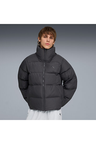 Puma سترة رجالية منفوخة اصطناعية باللون الرمادي