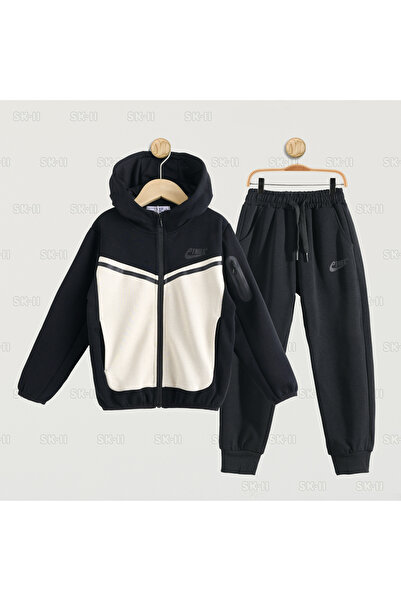 SETTY KOOP Kids Colorblock Hoodie and Jogger Set – Comfortable Two-Piece Sportswear for Boys and Girls