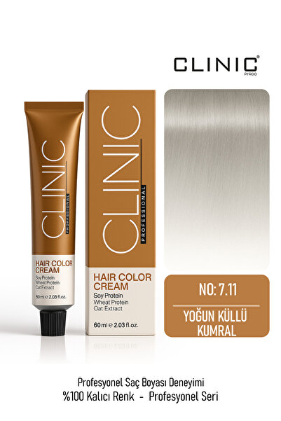 CLINIC PYROO No: 7.11 Saç Boyası – Hair Color Cream 60 ml - Yoğun Küllü Kumral
