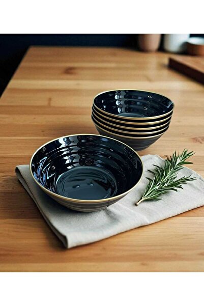 ariana sytle 6 Pieces 14 cm Multi-Purpose Bowl Black Gld