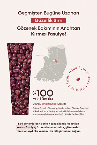 Missha Retinol ve Kırmızı Fasulye Özlü, Gözenek Arındırıcı Yıkama Köpüğü Red Bean Retinol Pore Peel to Foam