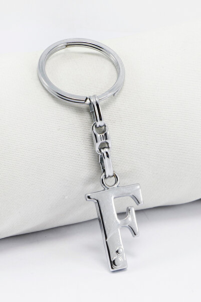 biuti Μεταλλικό μπρελόκ σε ασημί χρώμα με το γράμμα F / Διακοσμητικό τσαντάκι...