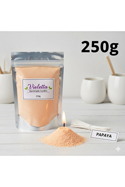 violleta Turuncu - Papaya Toz Mum Parafini ve Fitili Seti (inci tozu mum) ( 2...