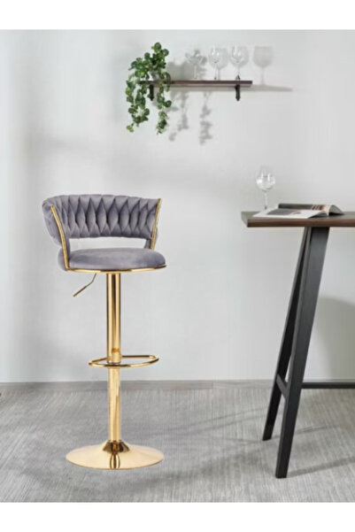 DEC4 كرسي بار مخمل بالوان متعددة