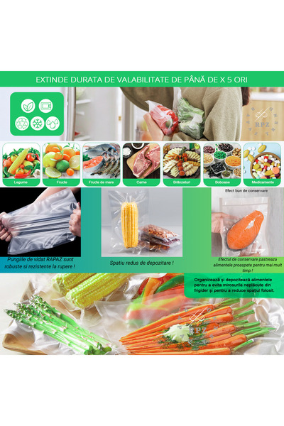 OEM Vacuum Bags RAPAZ, 20 x 30 cm, 100 pcs, BPA-free