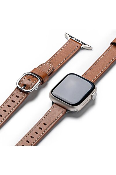 Stef's Cat Curea pentru Apple Watch SE 40mm, U47, Piele naturala, Brown