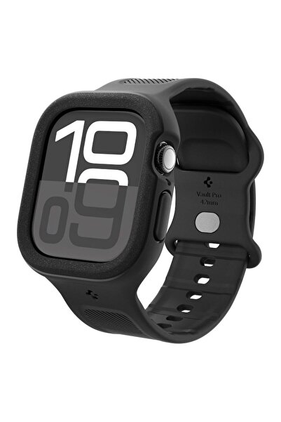 Stef's Cat Husa pentru Apple Watch 10 42mm, V48, Poliuretan, Matte Black