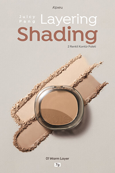 Missha İki Renkli, Sıcak Alt Tonlu Kontür Paleti A'PIEU Juicy-Pang Layering Shading (01 Warm Layer)