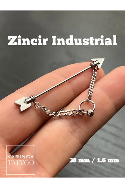 Karınca Piercing Zincir Industrial Piercing Premium Köprü Piercing