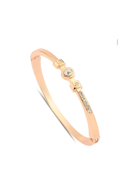 Lal Altın Renk Büyük Taşlı Kelepçe Bileklik