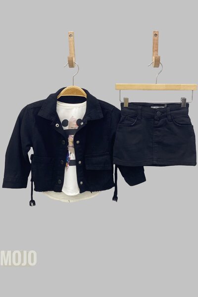 Escabel سترة جينز للأطفال البنات من ماركة موجو، من عمر 1 إلى 5 سنوات، باللون ...