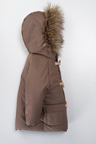 PODIUM GYM Тенденция Нова колекция Shepherd Закопчаващо се с цип Зимно палто с качулка и златисти кантове