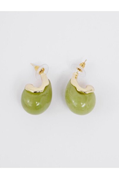 Jimmy Key Green Drop Shaped Modern Earrings
