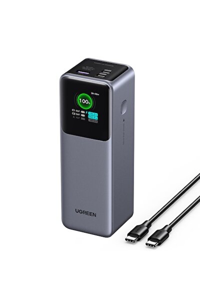 Ugreen Εξωτερική μπαταρία με ψηφιακή οθόνη, 20000mAh, USB, 2x Type-C, 200W, Q...