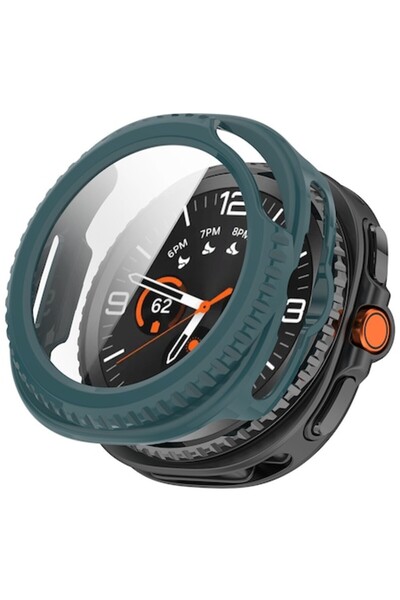 Stef's Cat Husa pentru Samsung Galaxy Watch8 Classic + Folie, Defense360 Pro, X14, Policarbonat, Deep Teal
