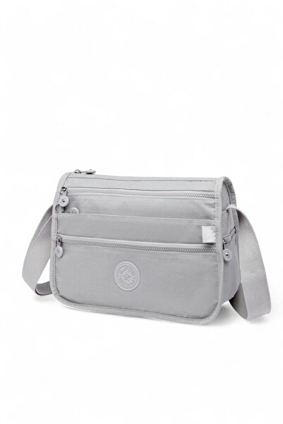 SMART BAGS Γυναικεία τσάντα χιαστί Crinkle ανοιχτό γκρι χρώμα SMB1128