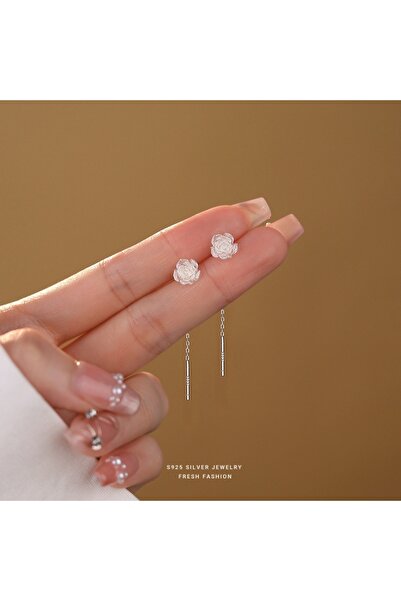 SIC MODA Elegant Flower Earrings, 925 Silver, 6103