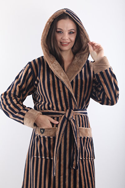 Wild Love Γυναικεία ρόμπα με κουκούλα από 100% μπαμπού / Μπουρνούζι