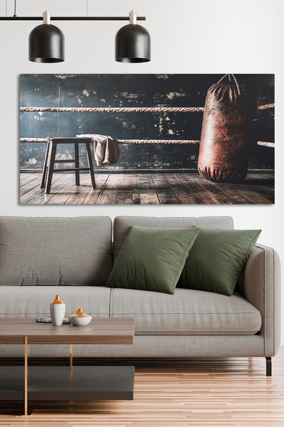 KOMODO SPORT Boks Ringi ve Kum Torbası Kanvas tablo