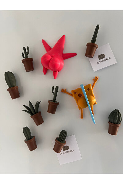 RENGARENG Deco Fabrica Sünger Bob & Patrick Buzdolabı Magnet Seti