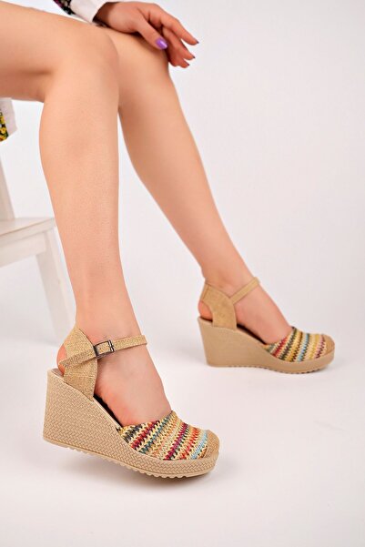 İrem Ayakkabı Wedge Heel Multicolored Shoes