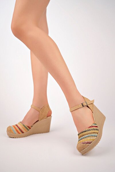 İrem Ayakkabı Wedge Heel Multicolored Shoes