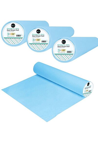 Go Care Disposable Non-Woven Bed Sheet Roll, 3X Protection Comfort, Blue, 80 x 180 CM, 6 Pcs