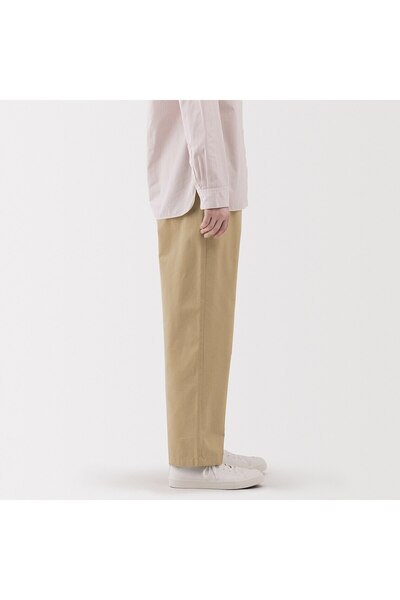 Muji Washed Cotton Easy Tapered Pants