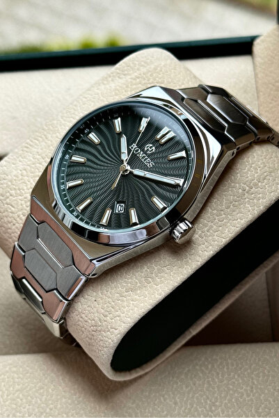 Store Steel Calendar Tissot Prx Model Silver Inside Green Men's Watch with Box Guaranteed