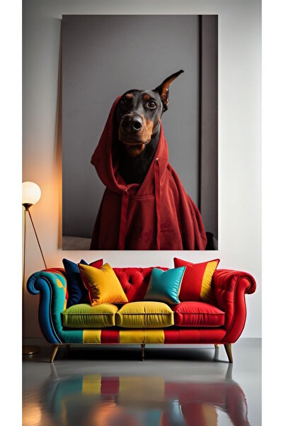özkacar DOBERMAN EV HALI V1 Home Wall Salon Salon de înfrumusețare Birou Maga...