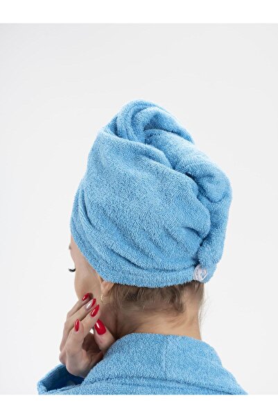 Ender Home Cottonverse 3-Piece Bathrobe Set - 100% Cotton Bathrobe, Hair Cap, Headband Unisex
