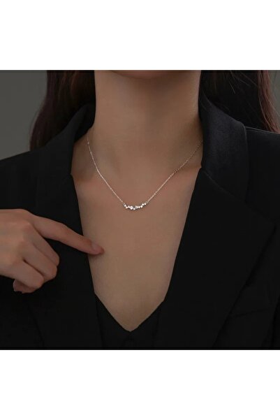 SIC MODA Colier din Argint 925, Minimalist cu Zircon, 6102A