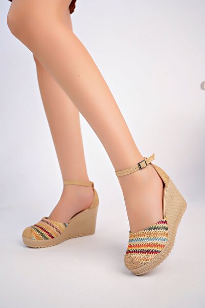 İrem Ayakkabı Wedge Heel Multicolored Shoes