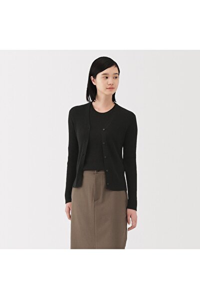 Muji كارديجان من الليوسيل المخلوط بفتحة على شكل حرف V