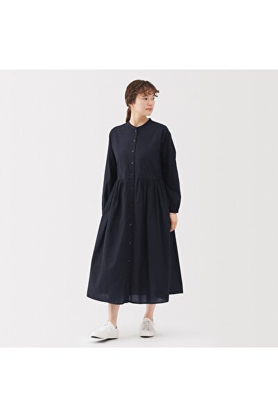 Muji Cotton Voile Long Sleeve Dress