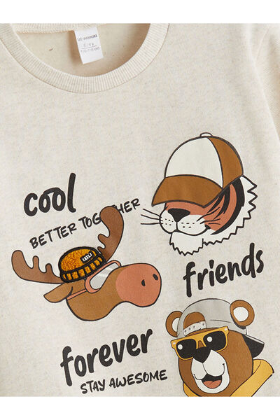 LC Waikiki Sparkling Choices from Shining Store | Crew Neck Boys' Sweatshirt and Sweatpants