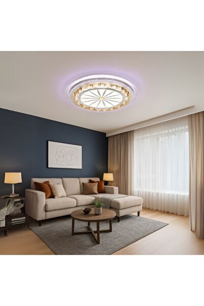 Alessandro DESIGN Lustra LED cu telecomanda DAVIDE RGB 70W, lumina Albastra/R...