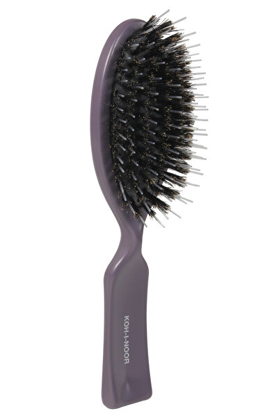 Koh-I-Noor Cosmetics Perie pneumatica ovala mixta cu peri de porc mistret si ...