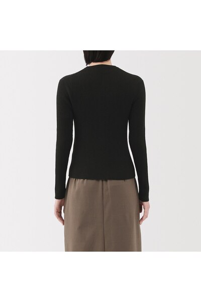 Muji Lyocell Blended V Neck Cardigan