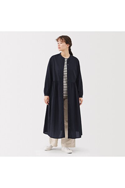 Muji Cotton Voile Long Sleeve Dress