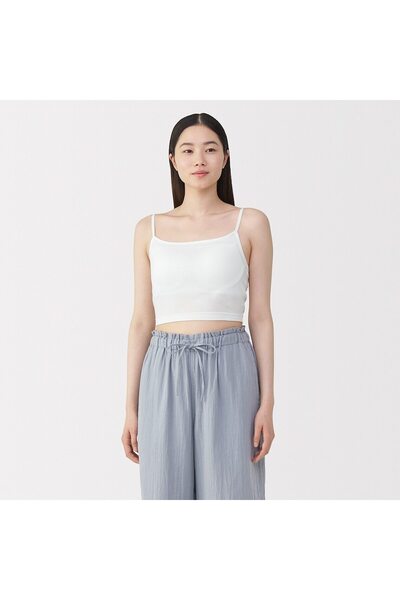 Muji قميص داخلي نصف حمالة صدر من الليوسيل المخلوط