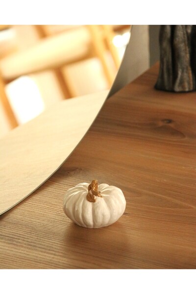 SEMY STORE Balkabağı 3 lü Dekor Seti Biblo Obje Süs Dekorasyon