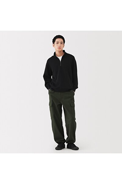 Muji Washed Cotton Easy Cargo Pants