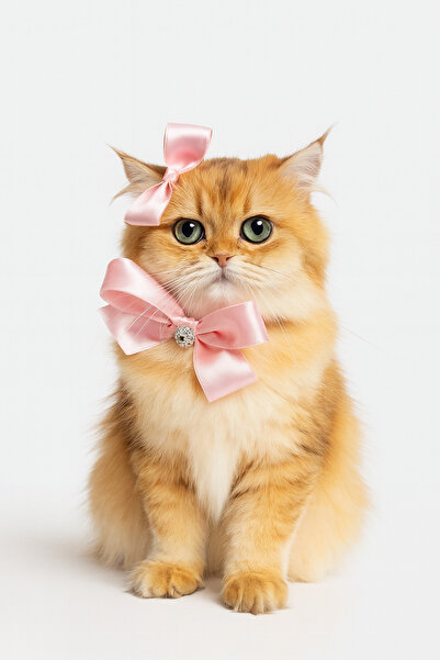 Hubjua Royal طقم مشبك طوق للقطط والكلاب بتصميم فاخر مع فيونكة وحجارة، مشابك س...