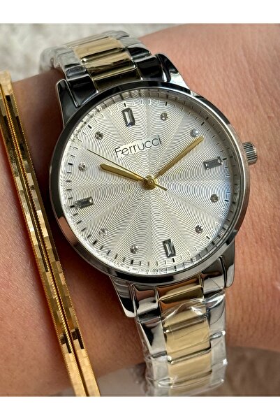 Ferrucci AJDA BİLEZİK HEDİYELİ GOLD VE GÜMÜŞ KADIN SAATİ